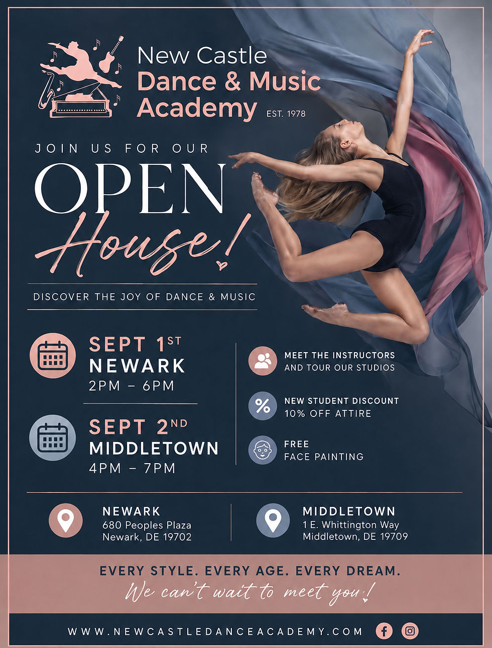 Middletown Location Open House Sept 2nd 4pm-7pm