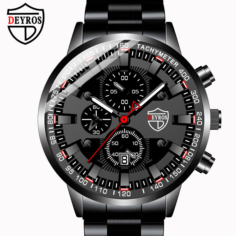 DEYROS Men's Fashion Quartz Watch with Calendar