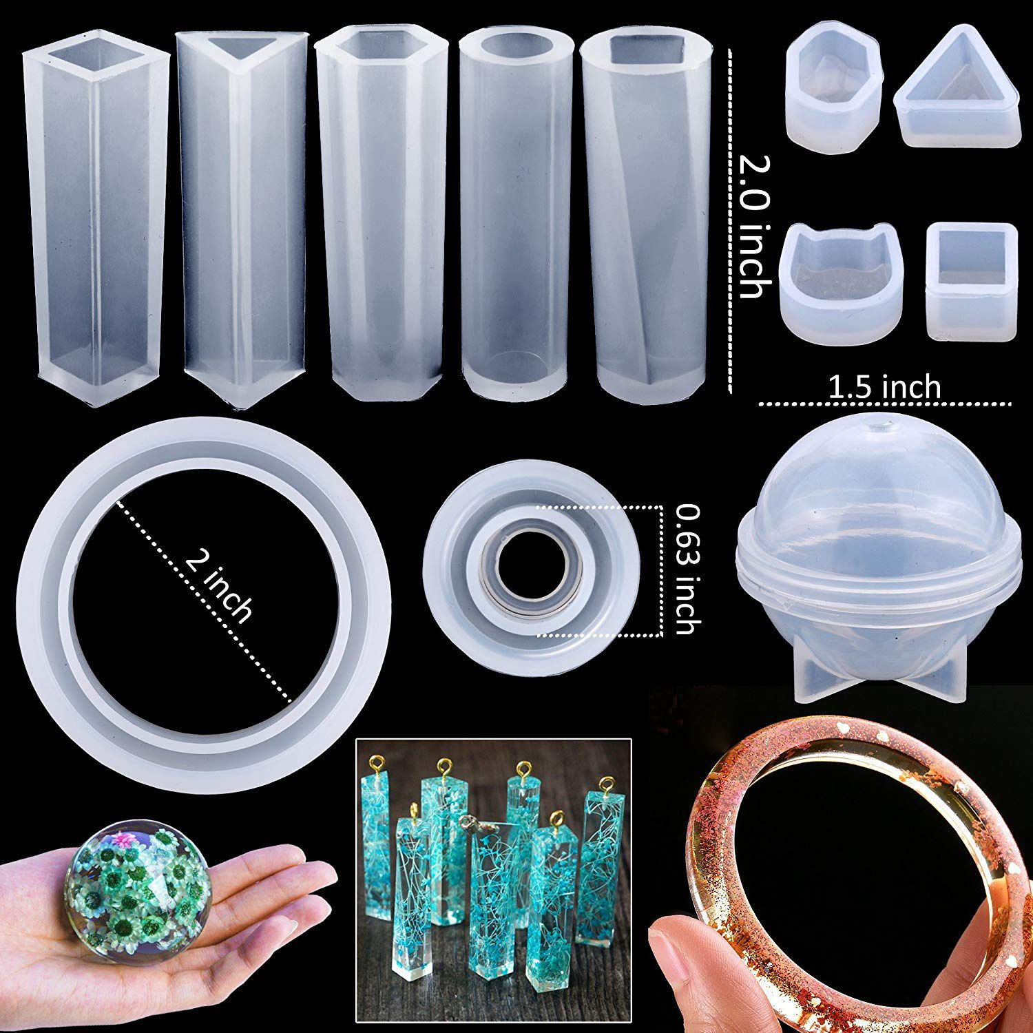 83-Piece Silicone Molds for DIY Bracelet Pendant Set