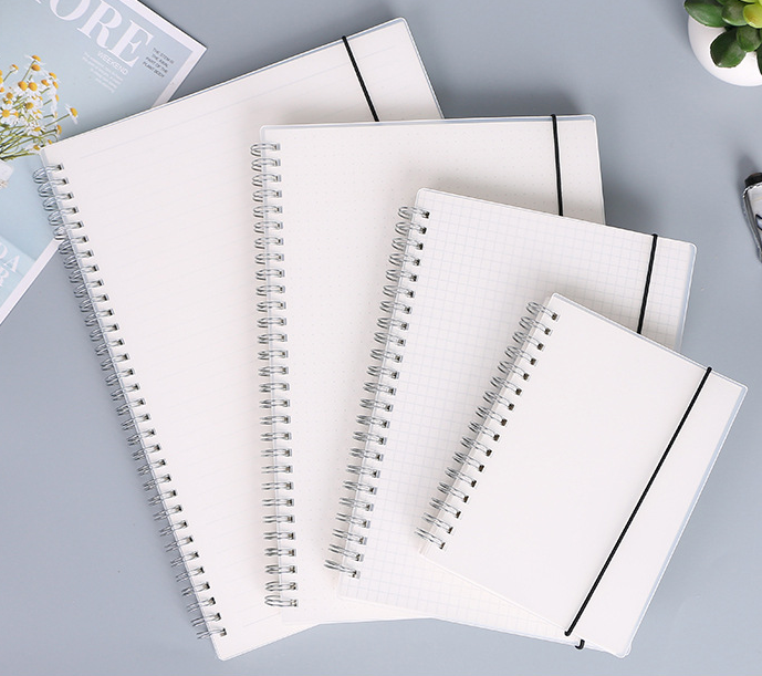 Transparent Frosted Notebook - Coil Bound Student Supplies