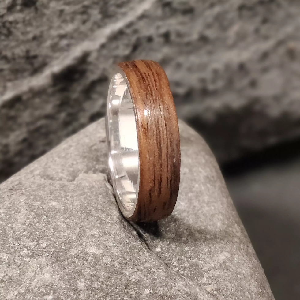 Thumbnail: Silver and Walnut Ring