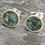 Thumbnail: Solid silver studs filled with Westmorland Green Slate