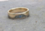 Thumbnail: 9ct Yellow Gold Mountain Range Inlay Ring - Skyline of Your Choice