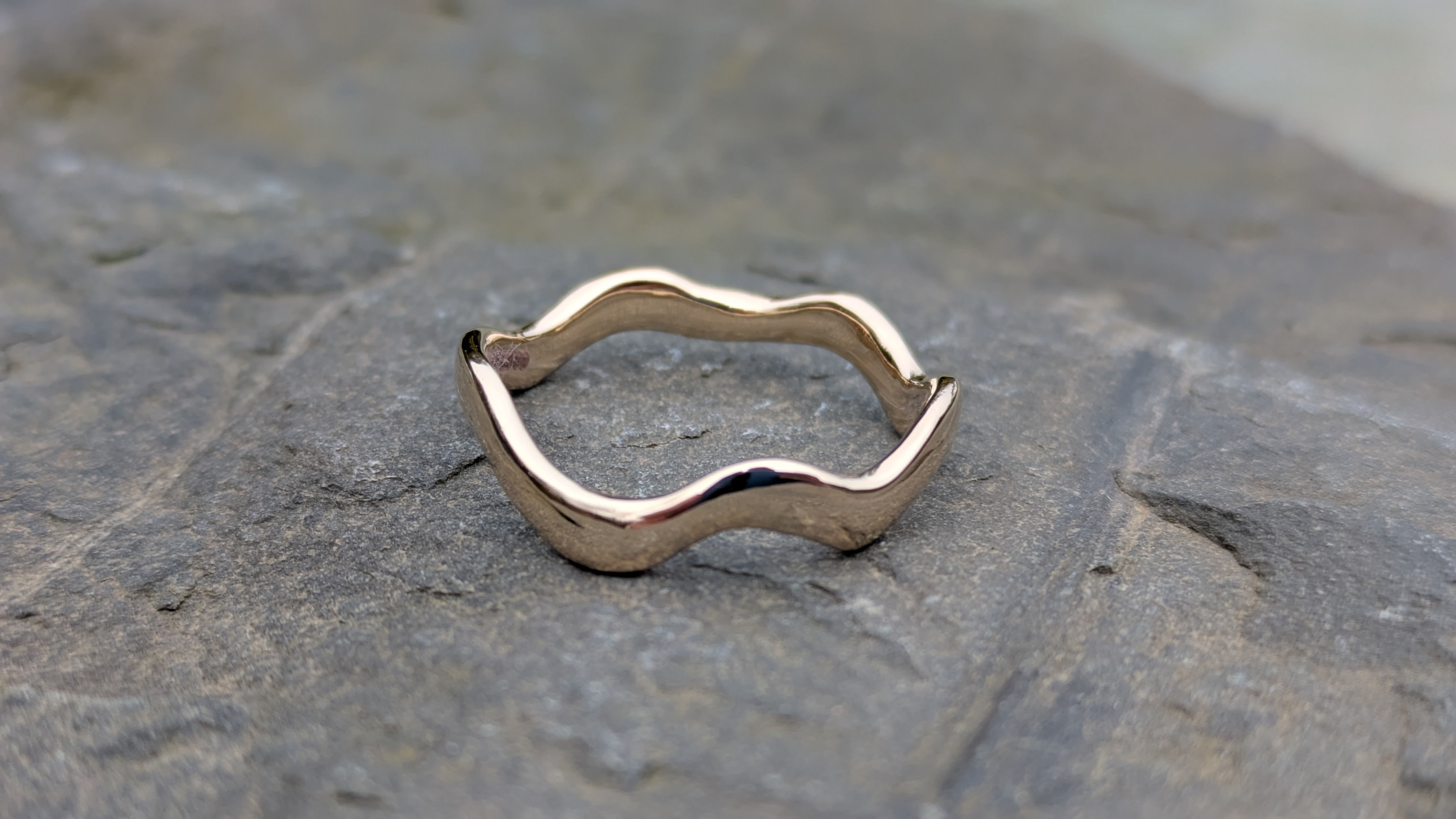18ct Gold Waterfall ring