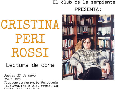 El Club de la Serpiente invita a leer la obra de Cristina Peri Rossi