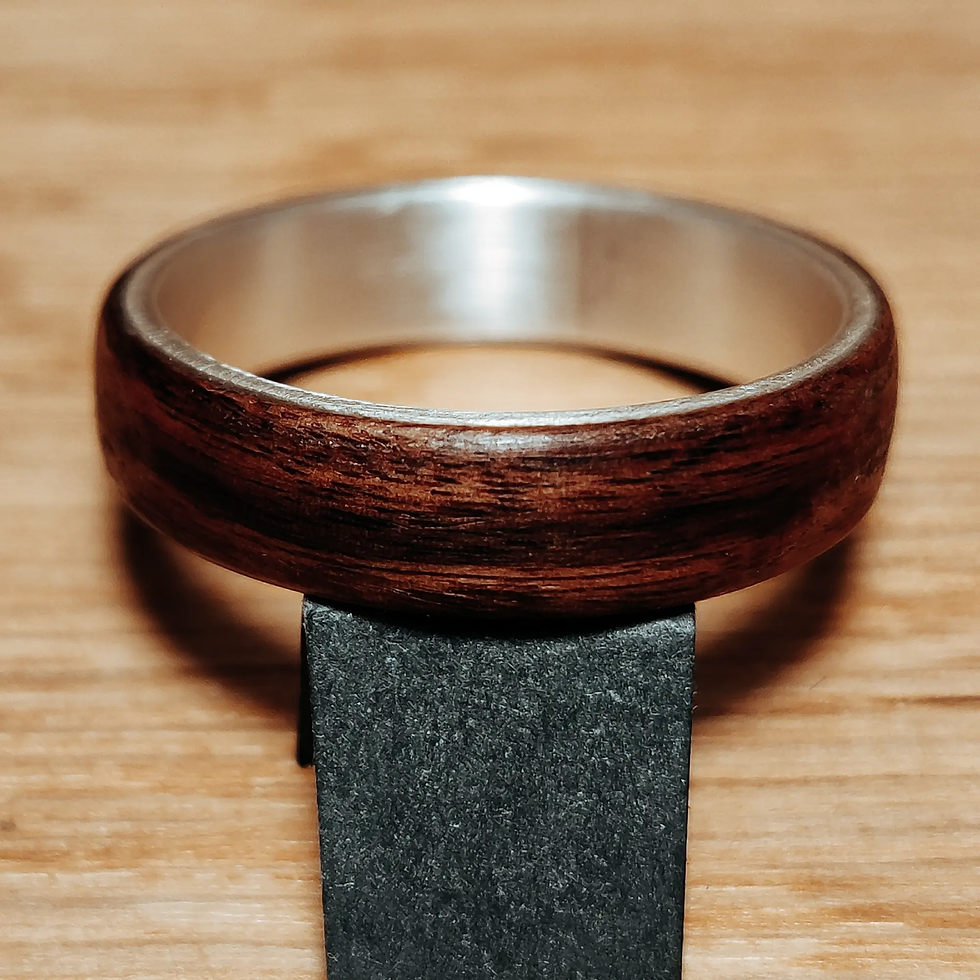 Thumbnail: Silver and Santos Rosewood Ring