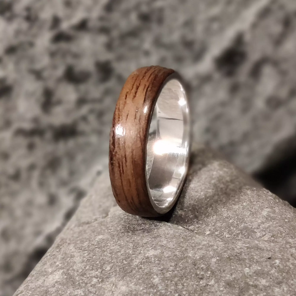 Thumbnail: Silver and Walnut Ring