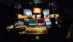 Light desk at a studio production