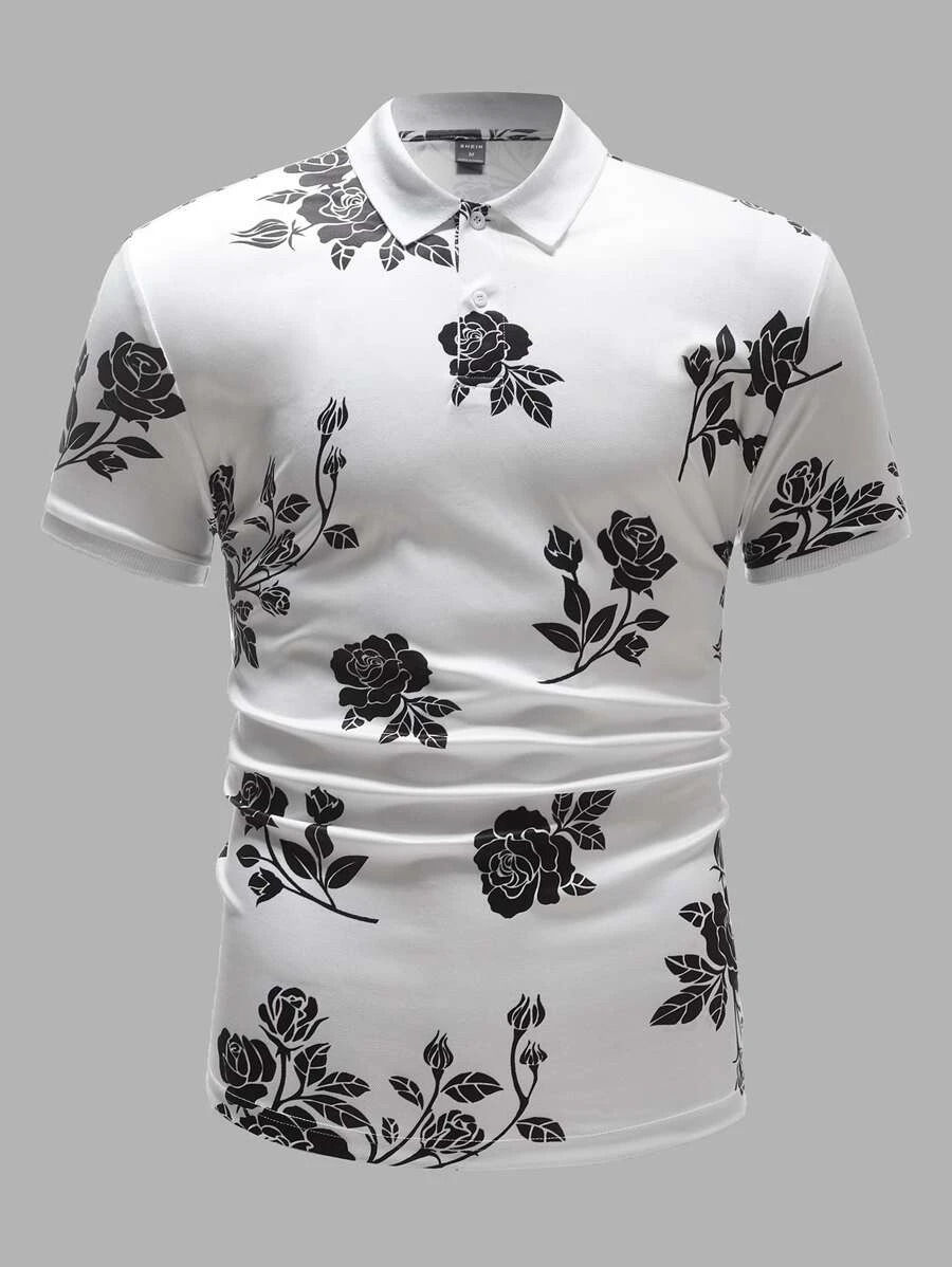 POLO CAMISA HEAVY CON ESTAMPADO FLORAL