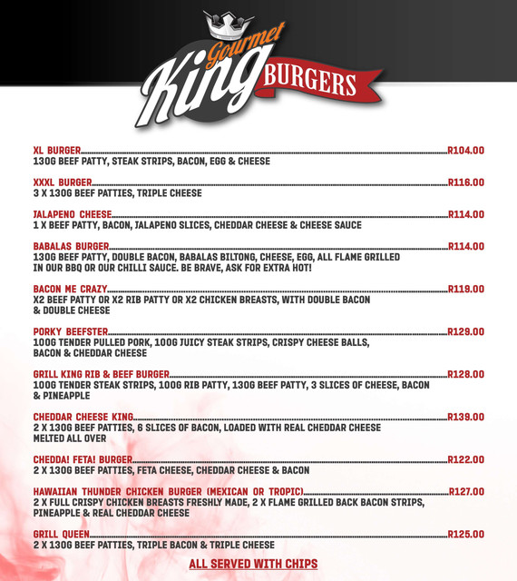 Menu Grill King TakeOut Heidelberg Town