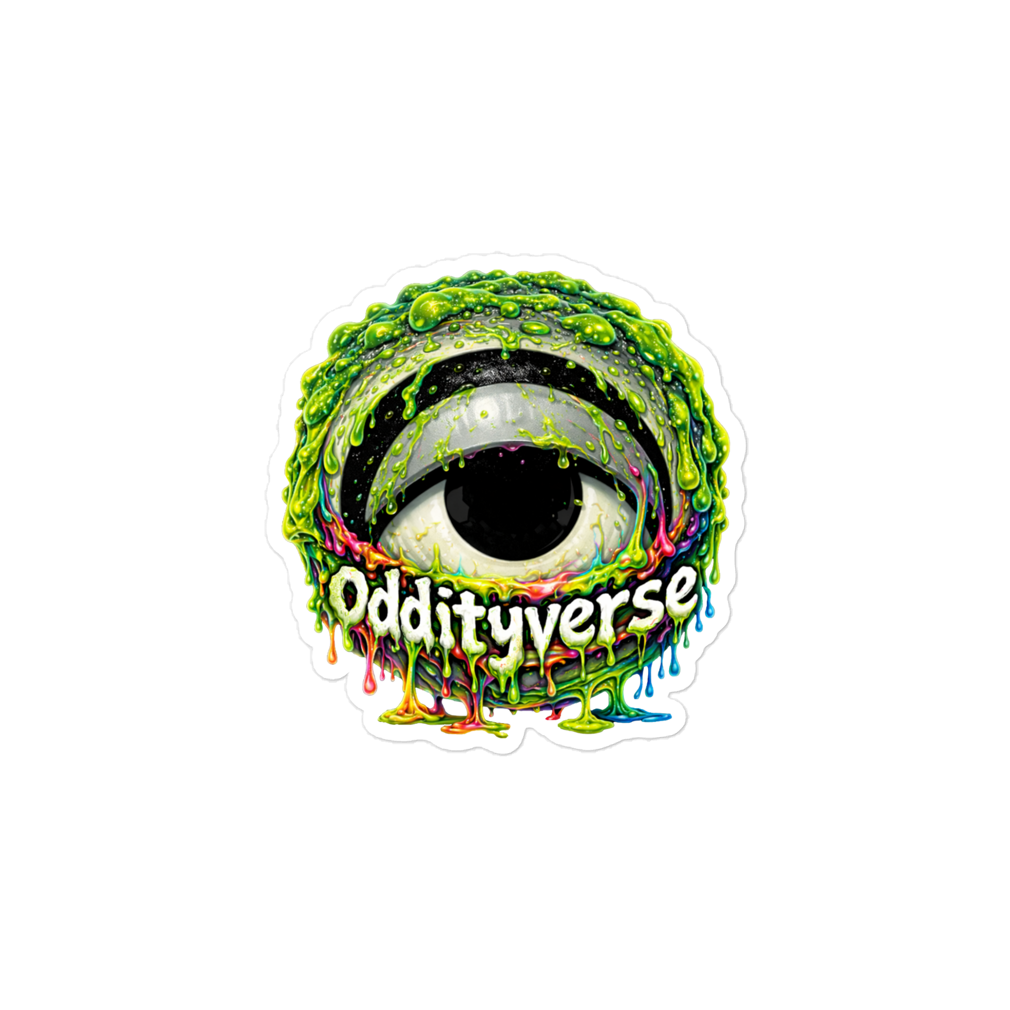 round colorful sticker