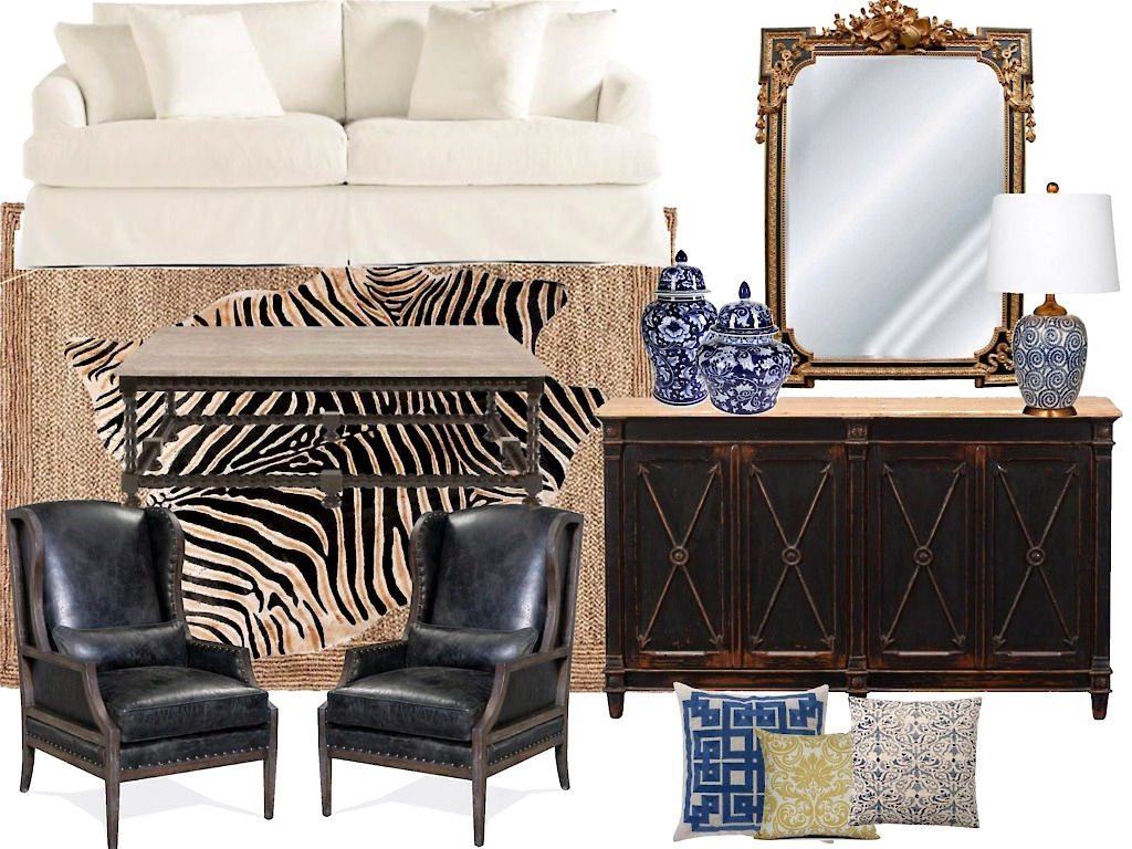 French Country Living Room Est. Budget $12,900