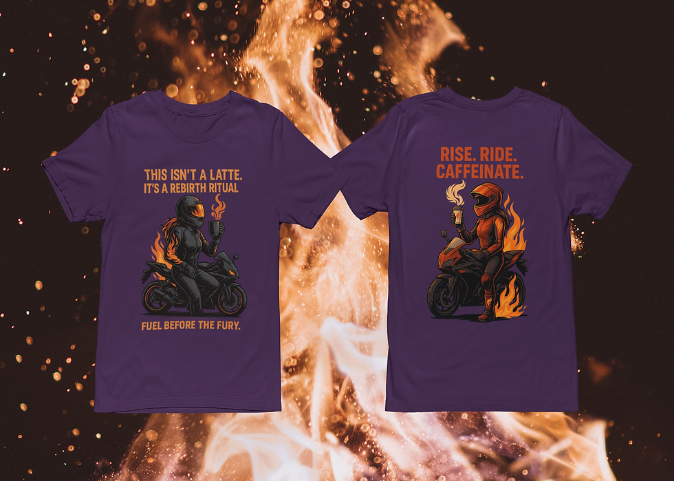 Thumbnail: Not A Latte A Ritual, Rise, Ride, Caffeinate Shirt