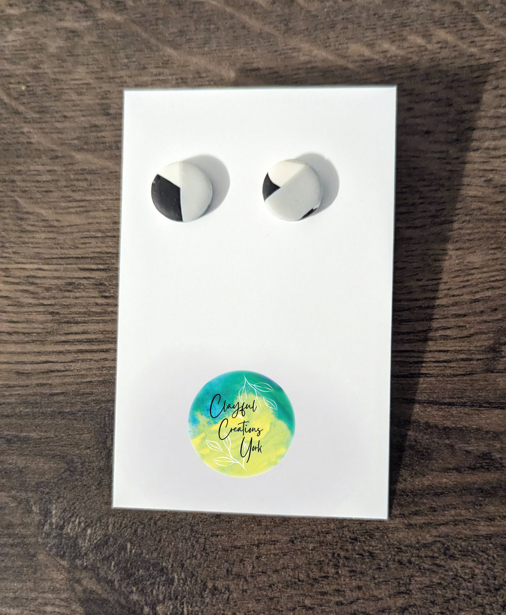 Black, grey and white block studs