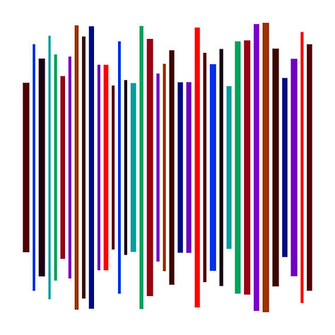 Harry MC hard edge variable height stripe oil painting 72 inches x 72 inches