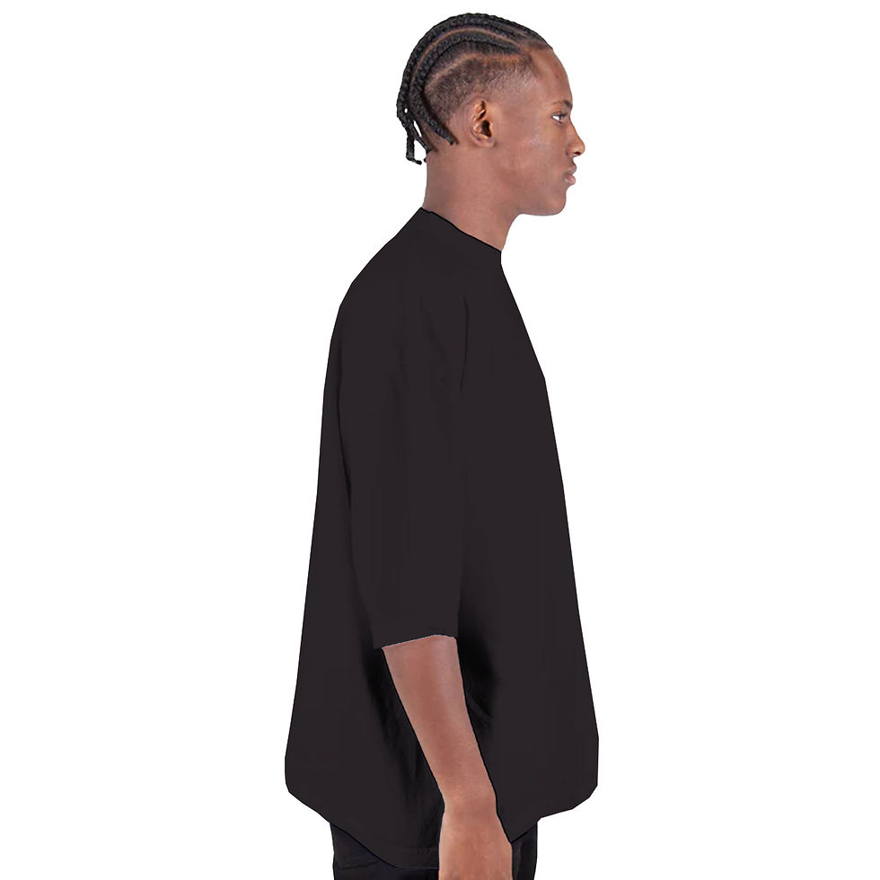 Thumbnail: Men's Oversized Drop-Shoulder Crewneck T-Shirt Chest Logo