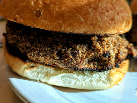 Veggie Burgers and Watermelon Salad 