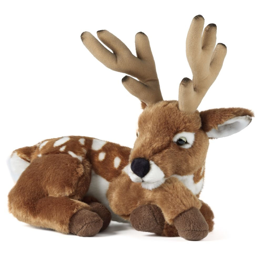 Realistic Laying Reindeer Plush Soft Toy