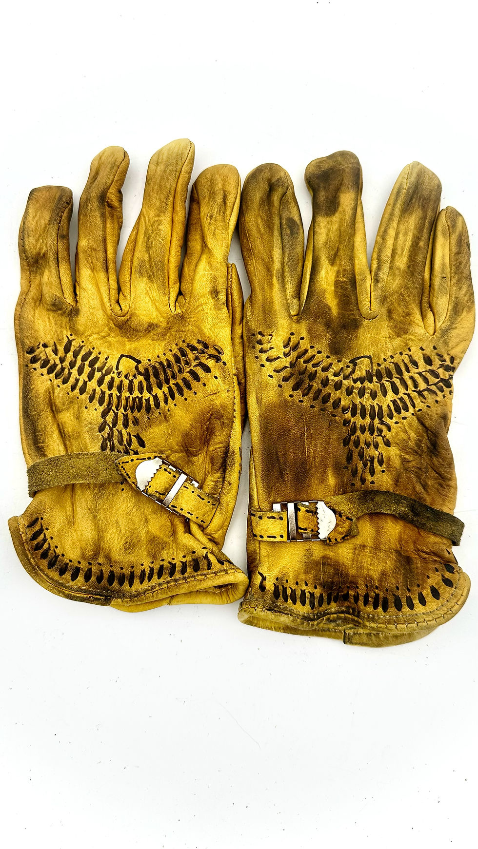 Thumbnail: BIRDS ☼ Leather Work Gloves Ladies L/M