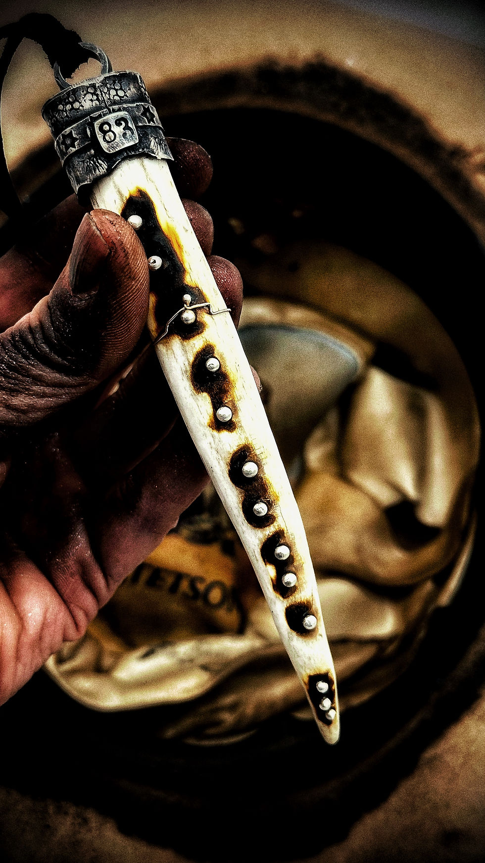 Thumbnail: Reserved GA Massive Antler Point Inlaid Talisman NO.4
