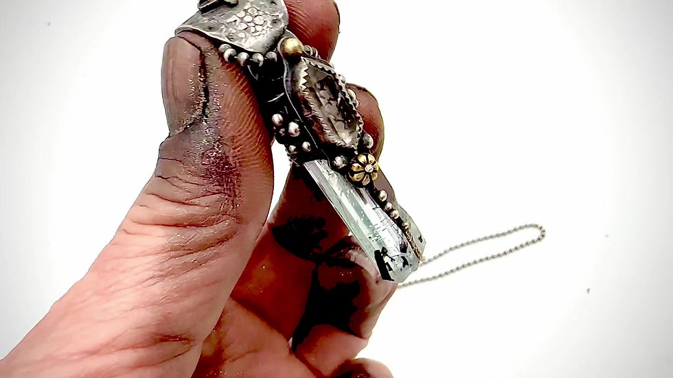 Thumbnail: AQUAMARINE CRYSTAL NECKLACE No. 14