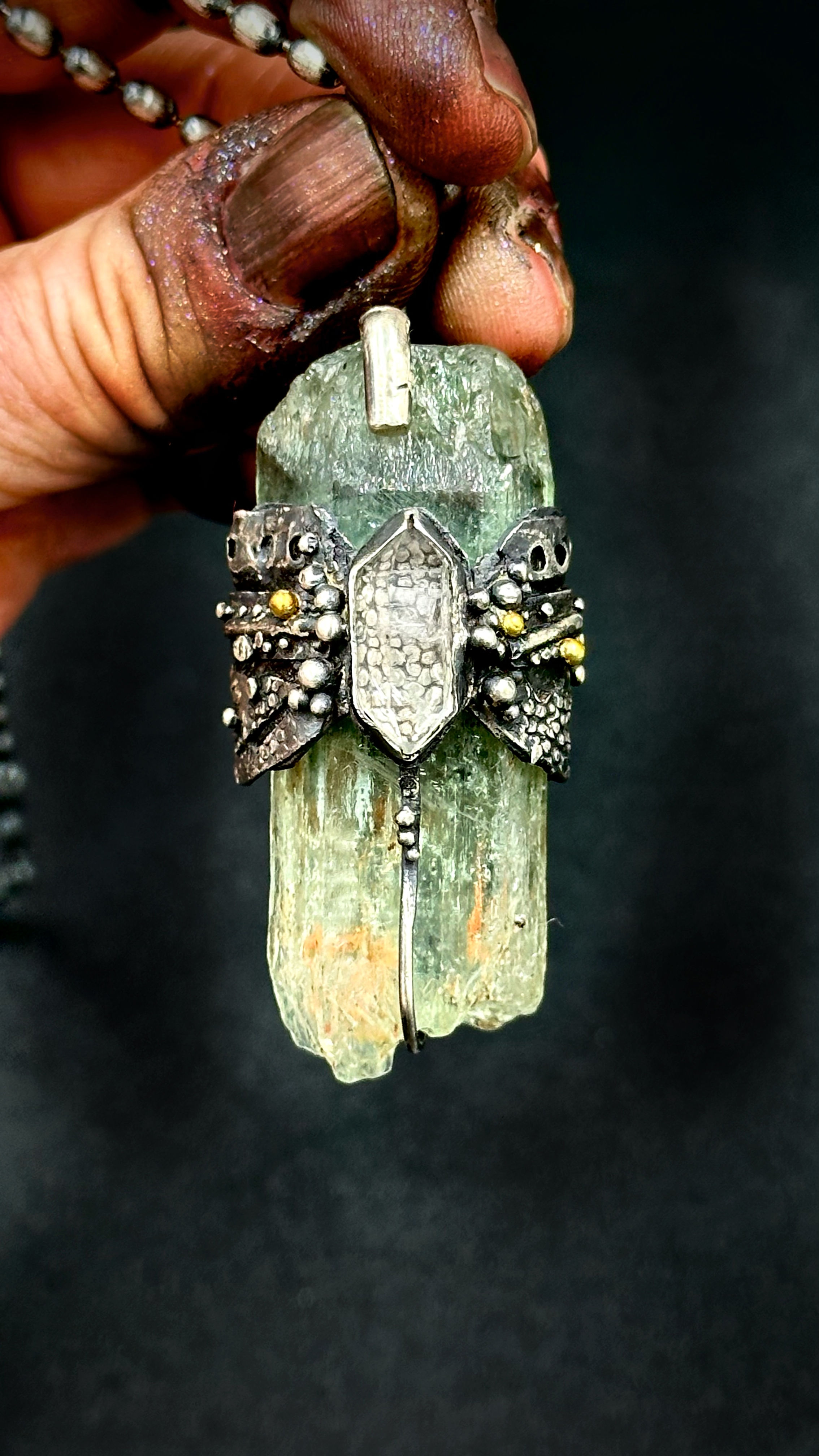 AQUAMARINE CRYSTAL NECKLACE No. 7