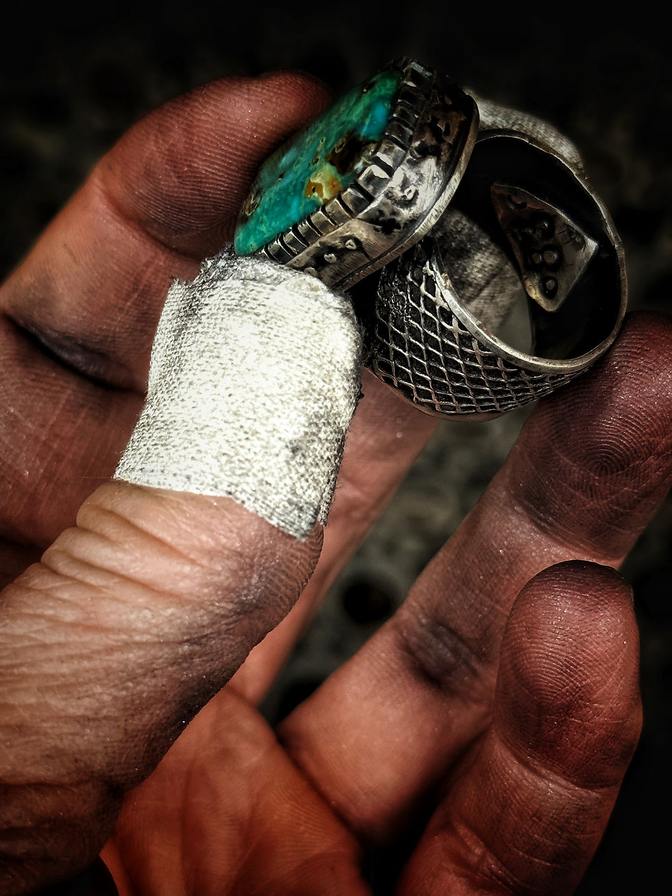 Thumbnail: Whiskey Throttle Ring  No. 25 Size 10