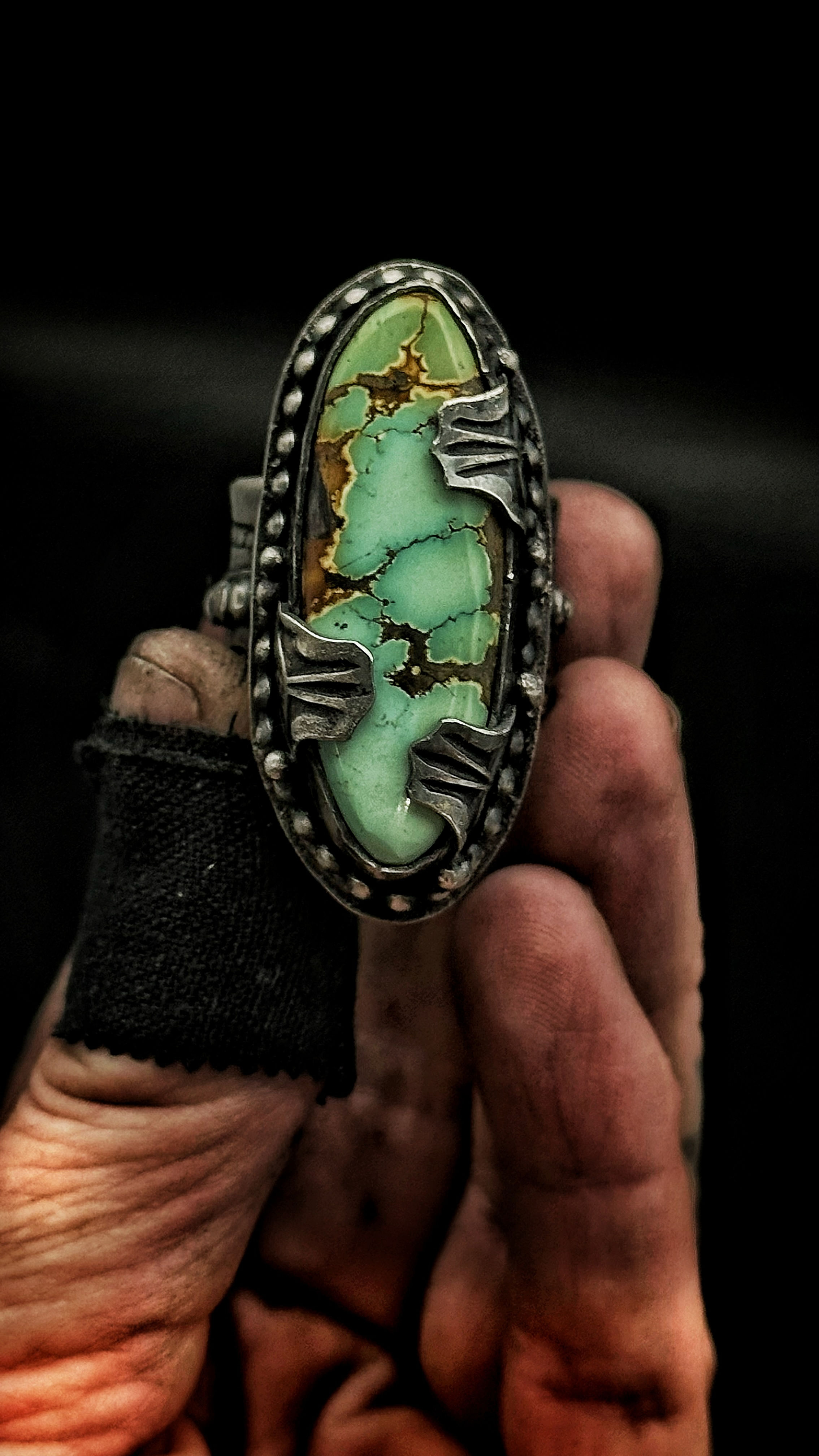 Moon River Turquoise Ring Size 9