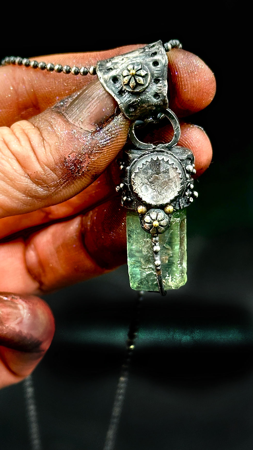 AQUAMARINE CRYSTAL NECKLACE No. 2