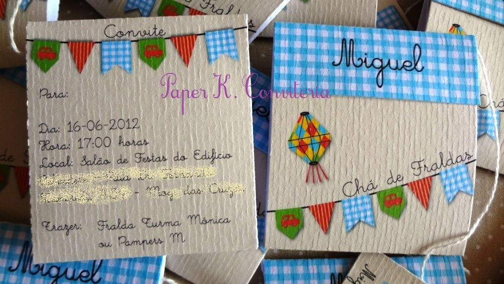 Convite Sachê de Chá - festa junina