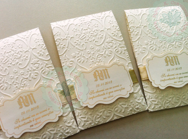 Lágrimas de alegria - impressão em dourado