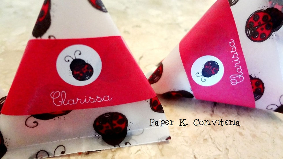 Balinha personalizada - joaninhas