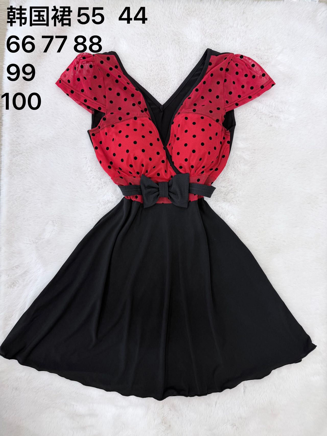 韩国带袖百褶裙