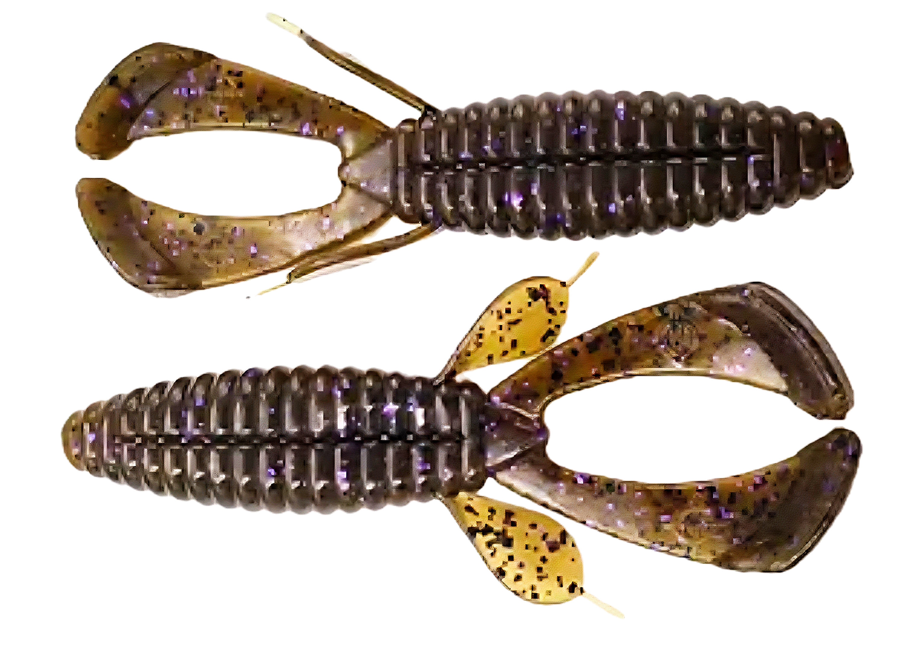 Thumpin Beaver Green Pumpkin Purple 4 inch 7 to a Bag