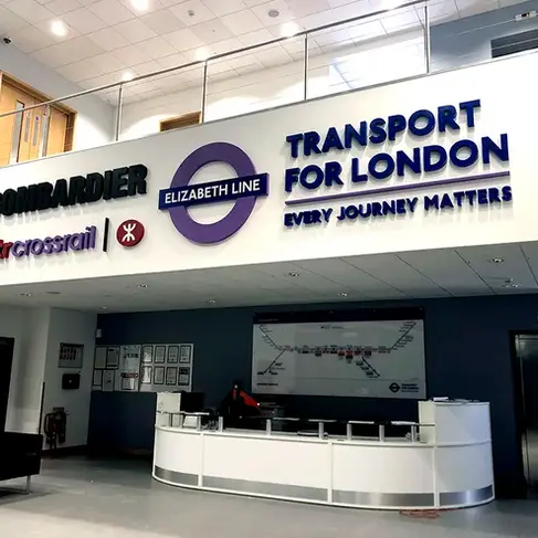 Transport for London Elizabeth Line Graphic installation