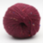 Thumbnail: skein of burgundy color yarn Hamelton Tweed 1 Gots
