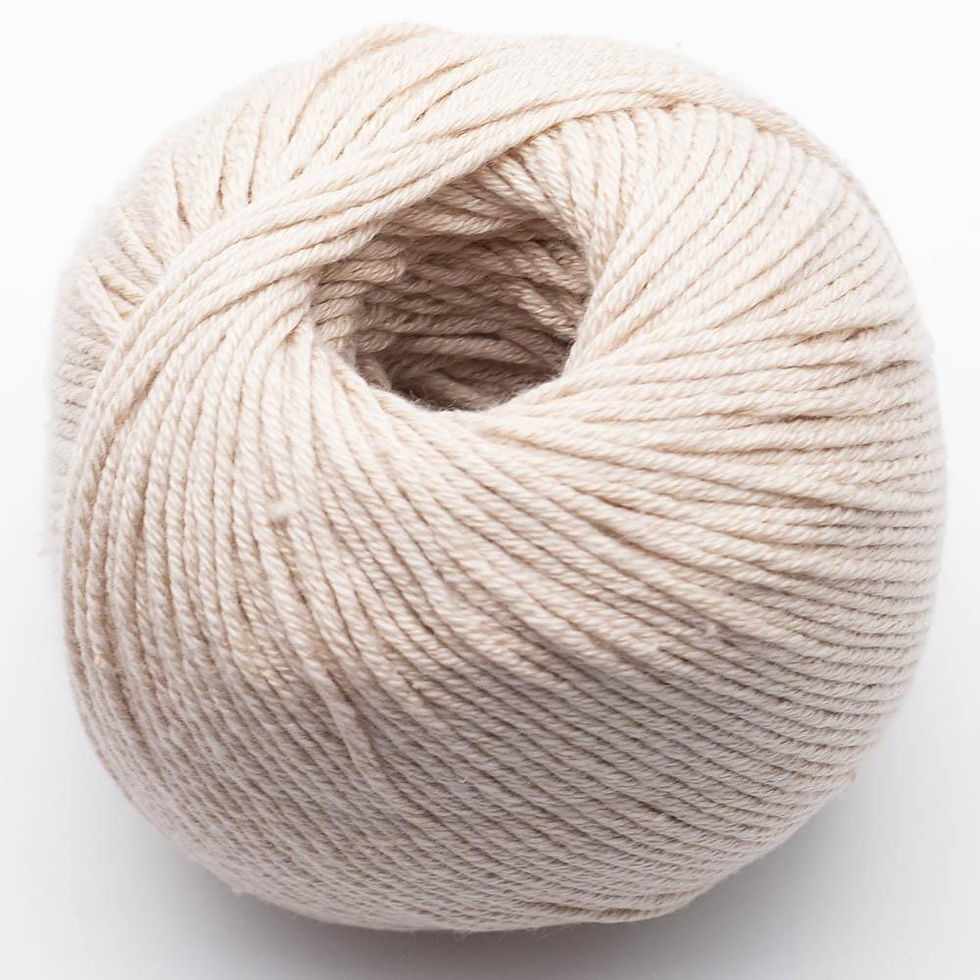 Thumbnail: light beige color, cotton, yarn skein