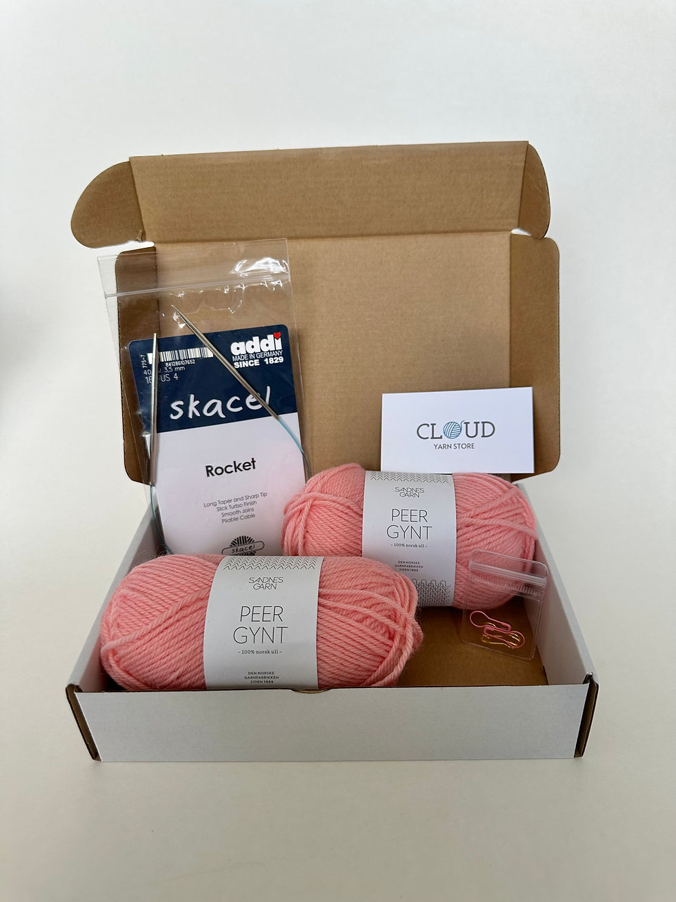 Thumbnail: Classic Ribbed Beanie Knitting Kit — Peer Gynt Edition