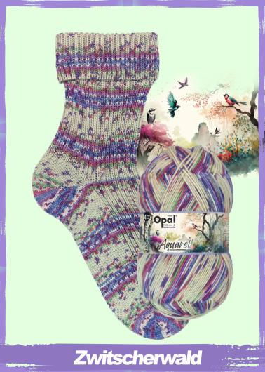 Thumbnail: Opal Aquarell 4-Ply Self-Striping Sock Yarn
