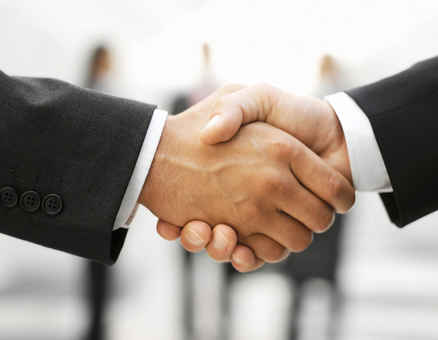 Two men shaking hands