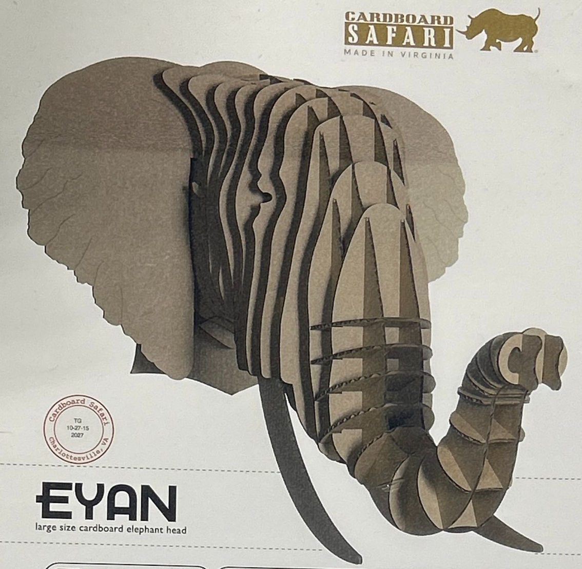 Elephant Head Kit, Eyan Cardboard Safari