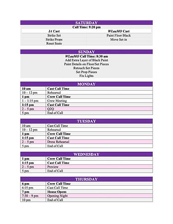 With Love Tech Week Schedule