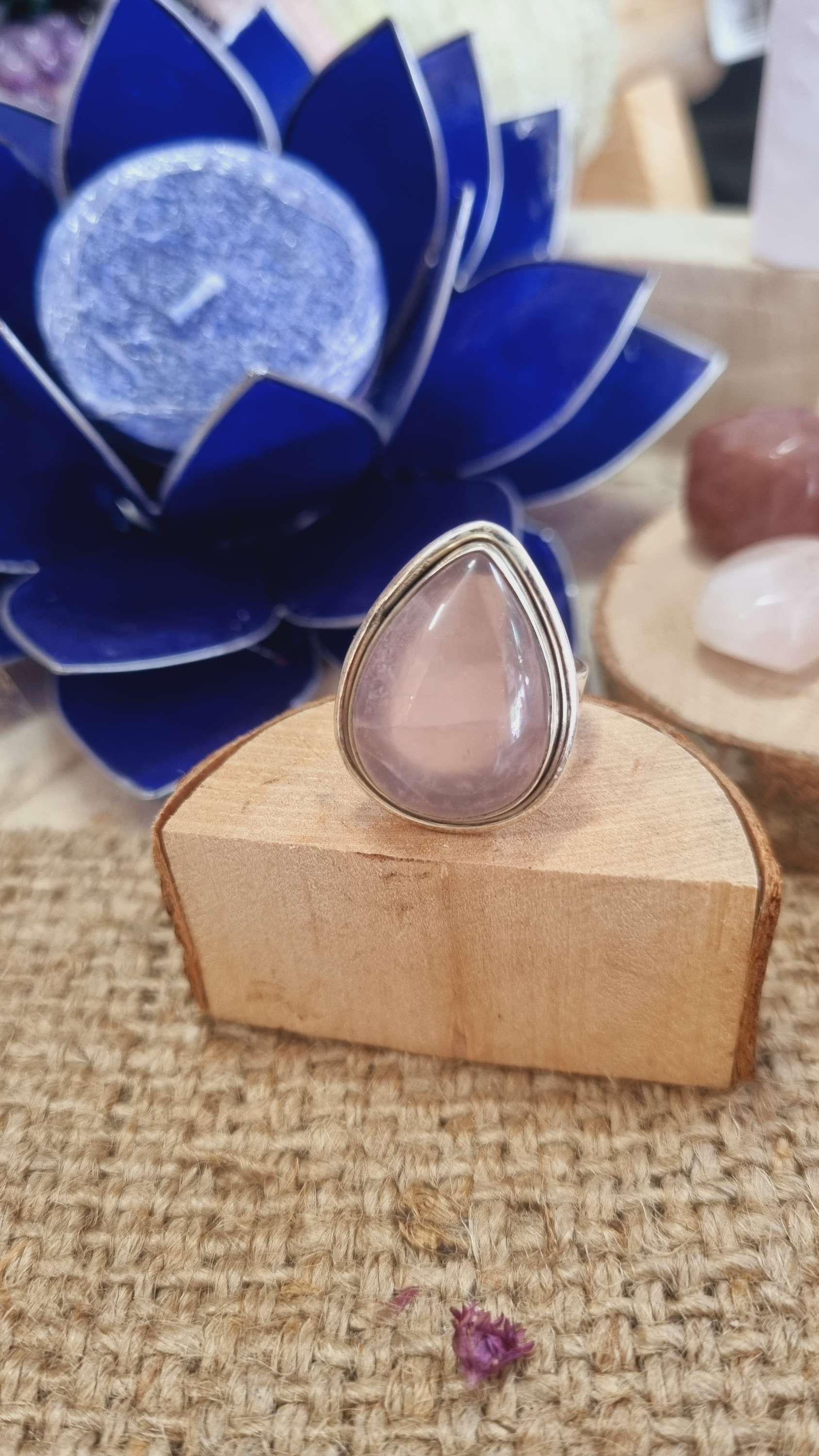 Bague quartz rose