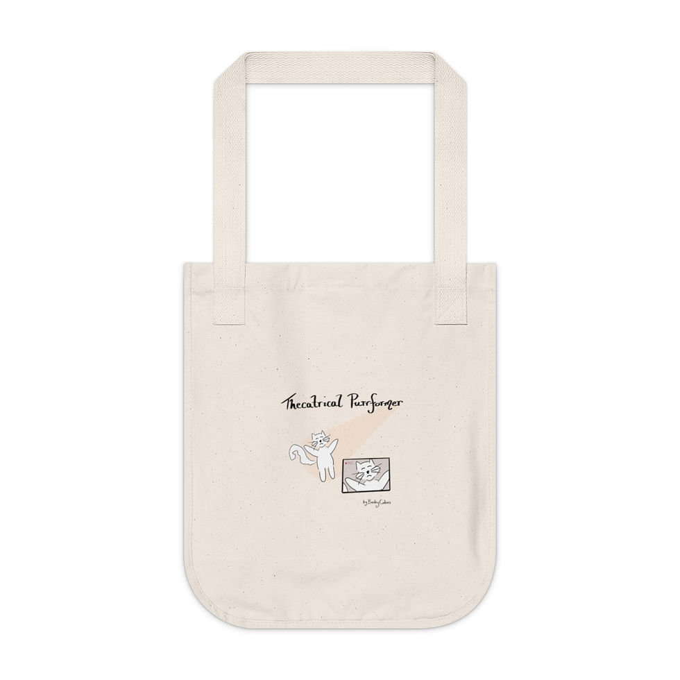 eco-friendly organic cotton canvas tote bag actor cat