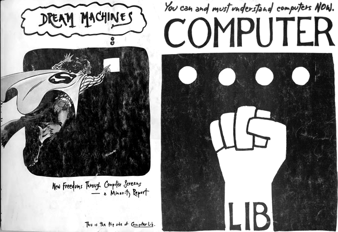The original cover of Computer Lib by Ted Nelson