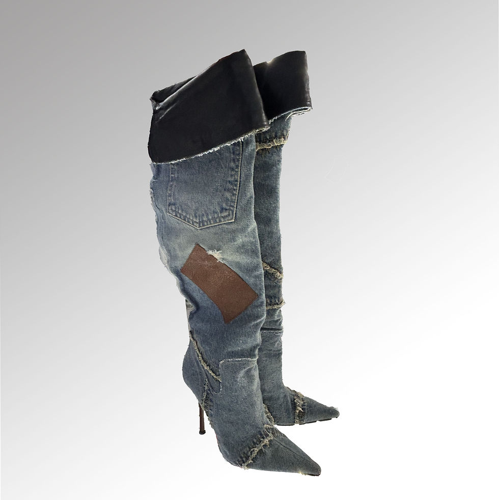 Dolce & Gabbana Denim Over-the-Knee Boots