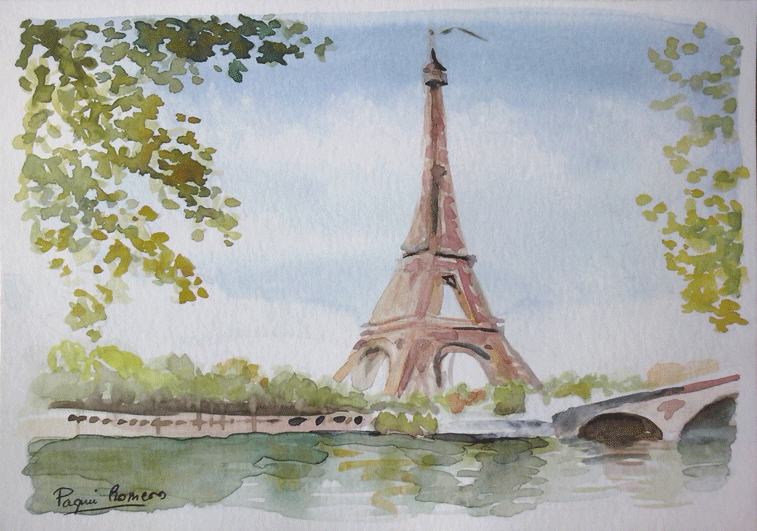 Eiffel Tower postcard
