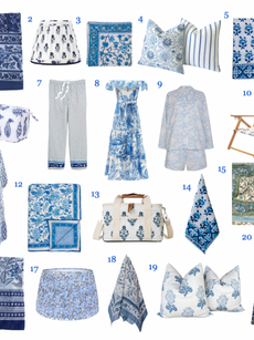 Blue & White Block Print Gift Guide