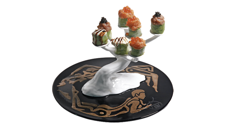 An exquisite presentation of sushi bites, showcasing my commitment to elegance and flavor.