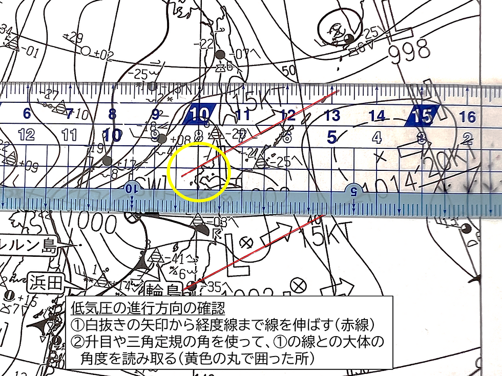 低気圧の移動方向を読み取る方法